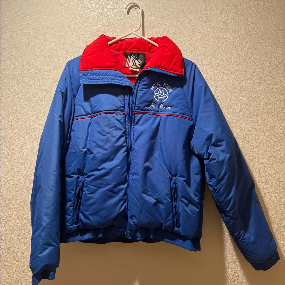 Pro Gear Mt. High Ski Area Red and Blue Jacket Size M